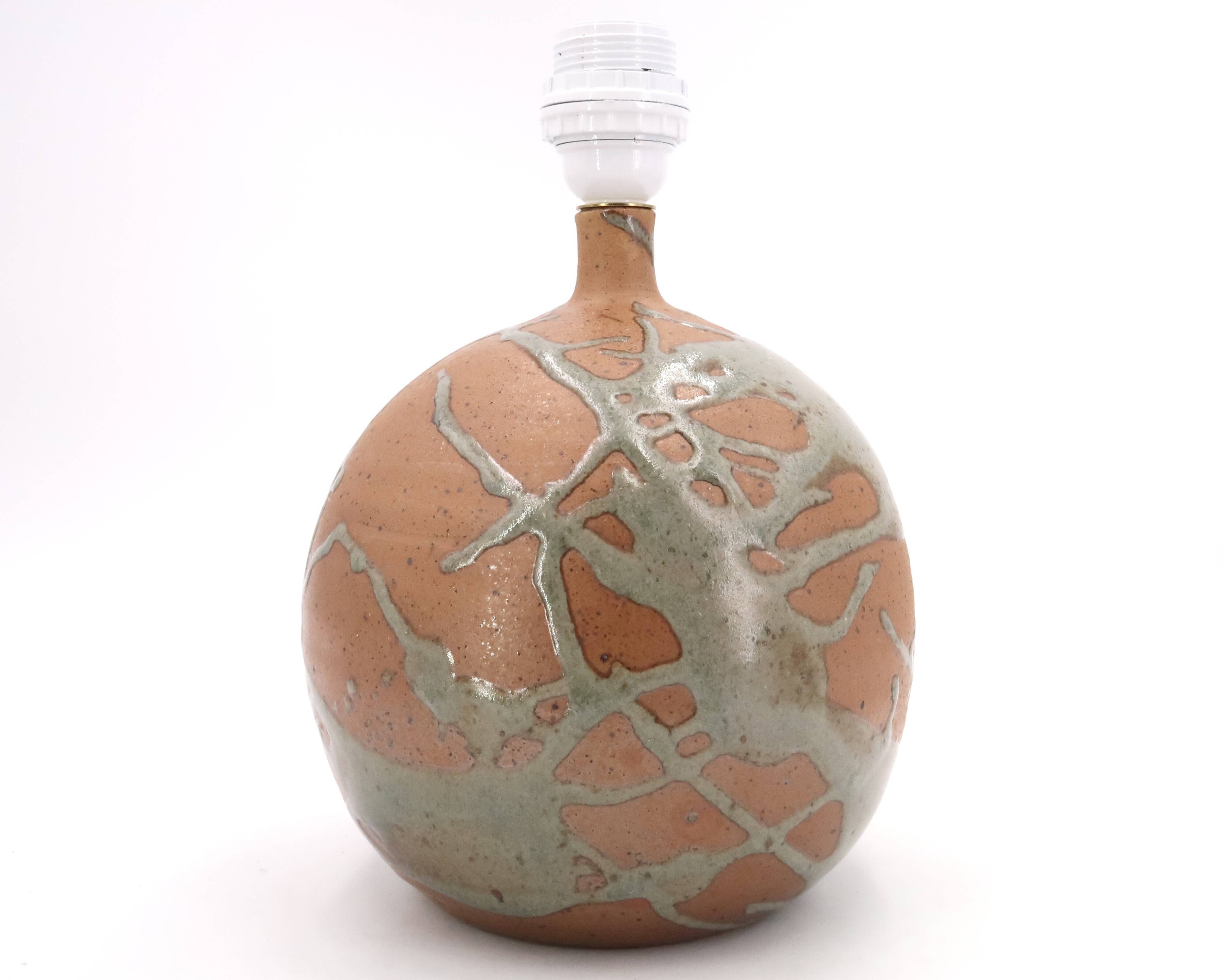 Ceramic lamp by Roland Zobel, Les Cyclades, 1970s