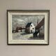 Original Swedish Oil on Canvas – "Houses", Unknown Author – Signed, Vintage and Framed – 61 x 51 cm (24 x 20 inches)