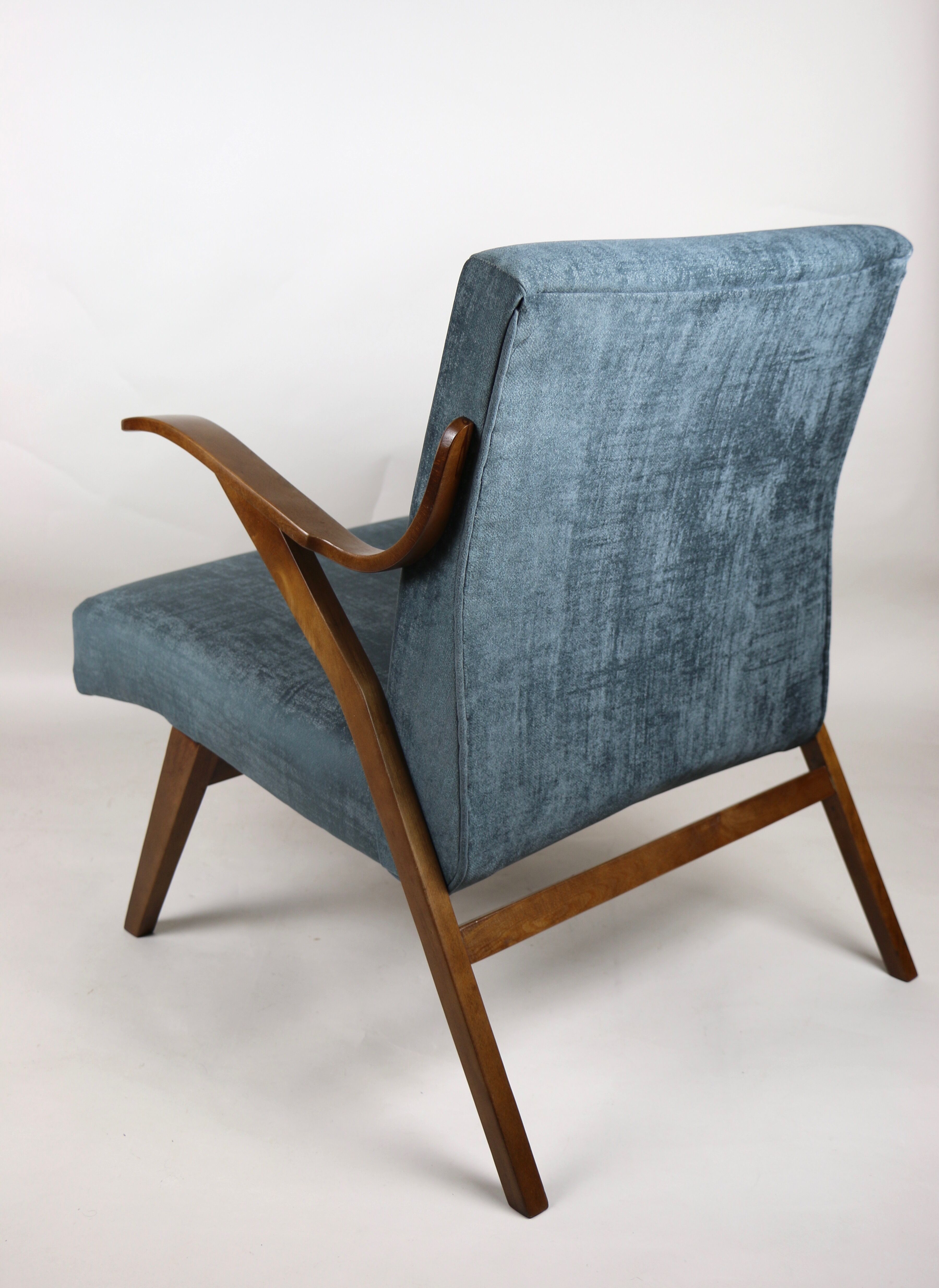 Czech Vintage Grey Chameleon Armchair, 1970s