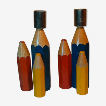 Pair of lamps pencil 70s