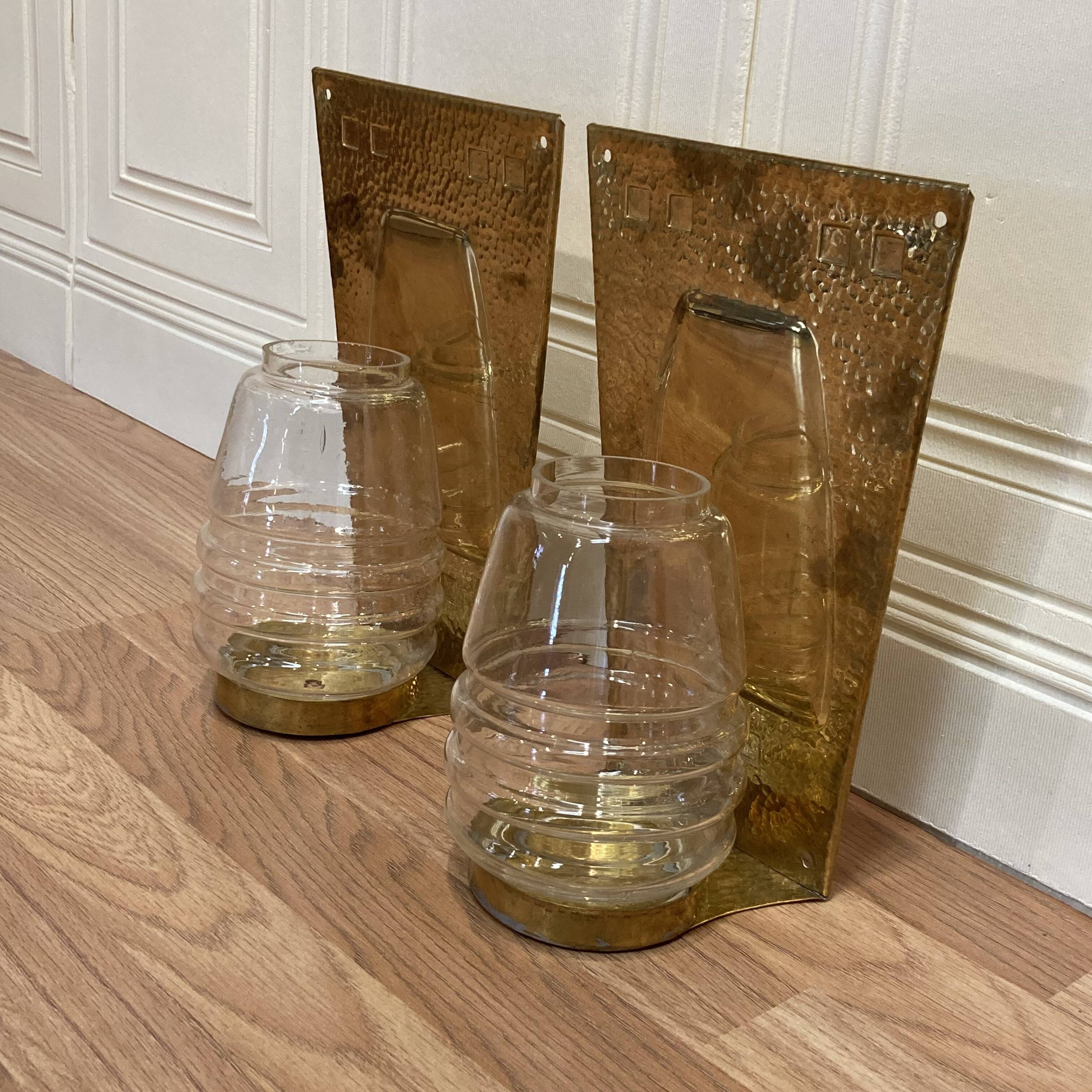 Pair of Scandinavian design candle holders from the 1960s.