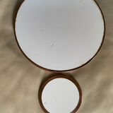 Ancient ceramic platter and bottle coaster