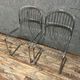 Pair of chromed metal chairs 1970