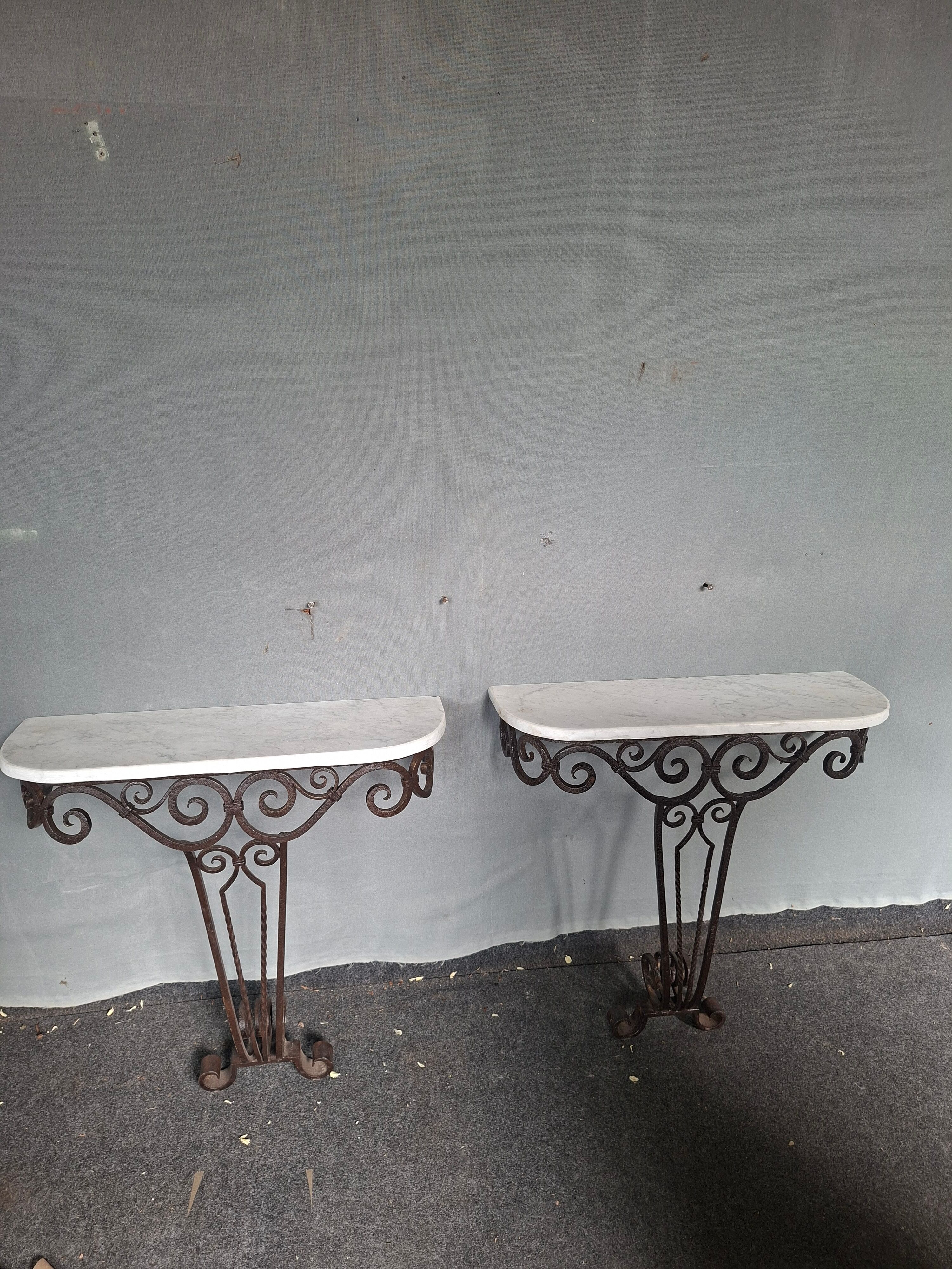 Pair of Art Deco consoles