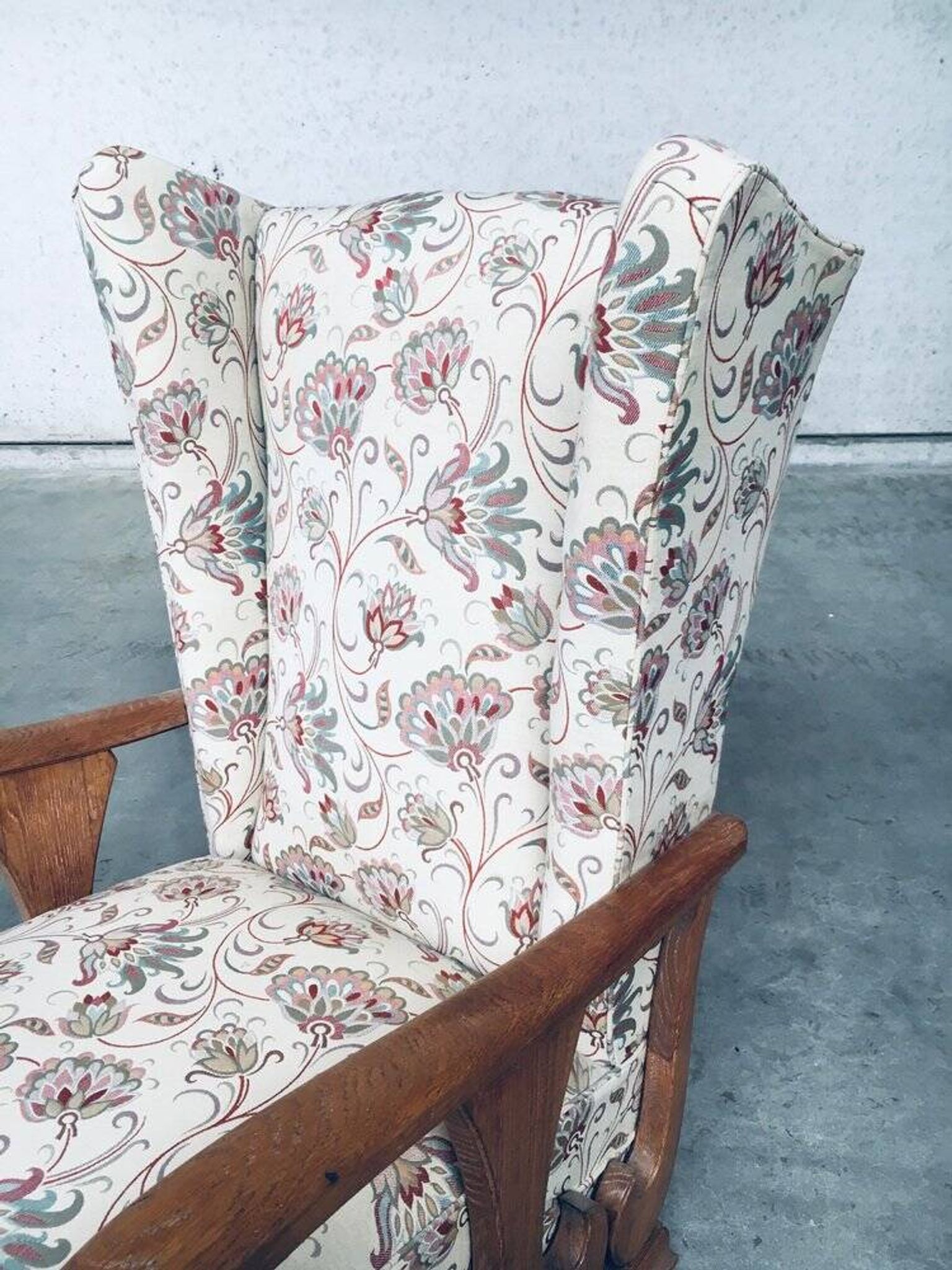 Set of High Wing Back Armchairs, 1900s
