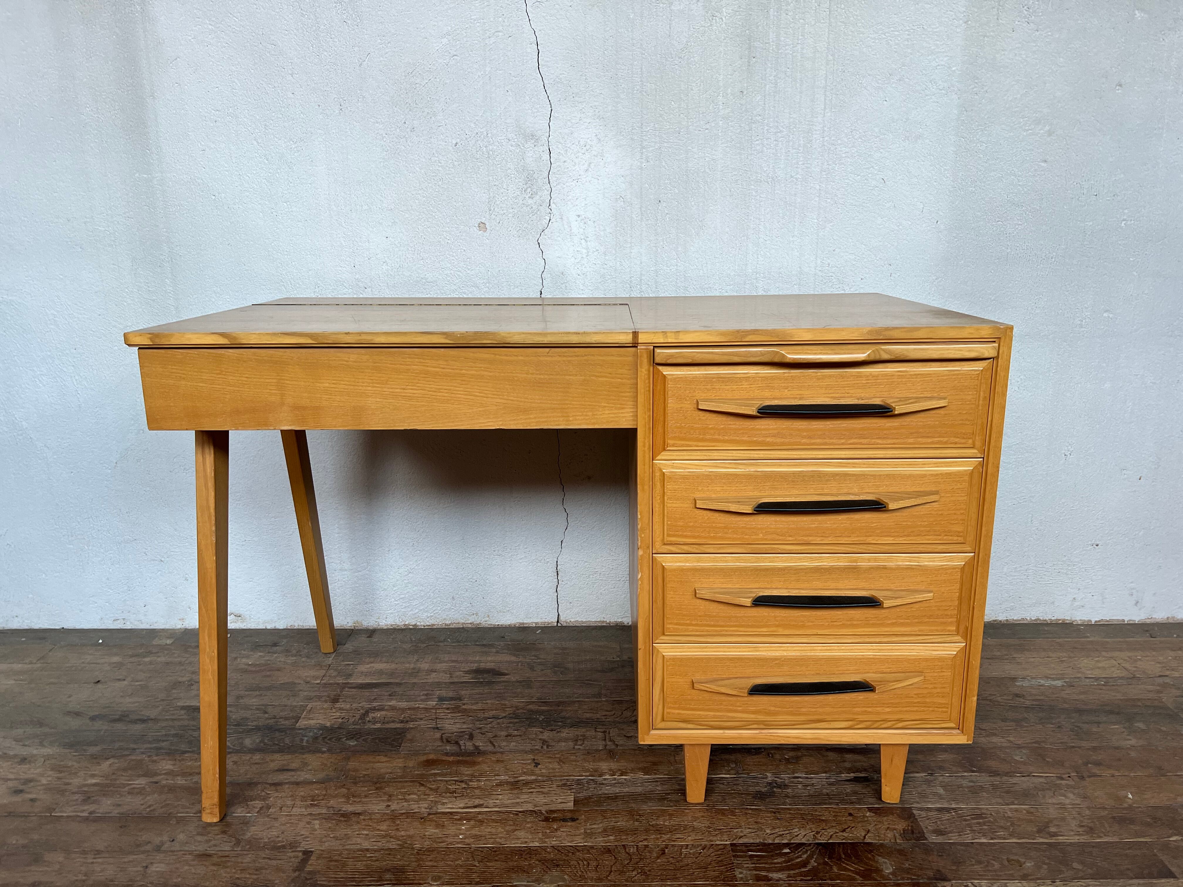 Vintage scandinavian office 1950 made in swiss compass feet