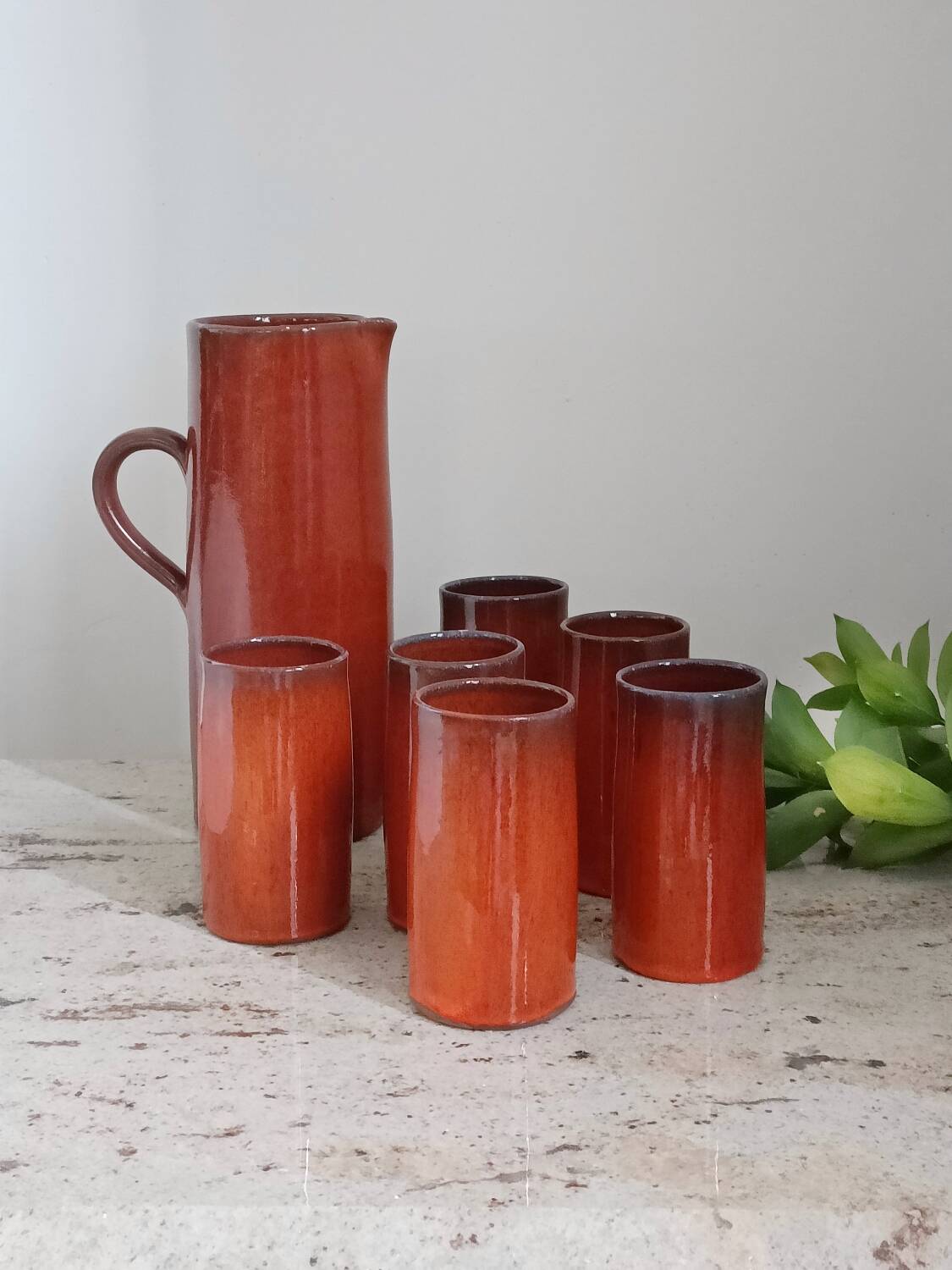 Ceramic orangeade service