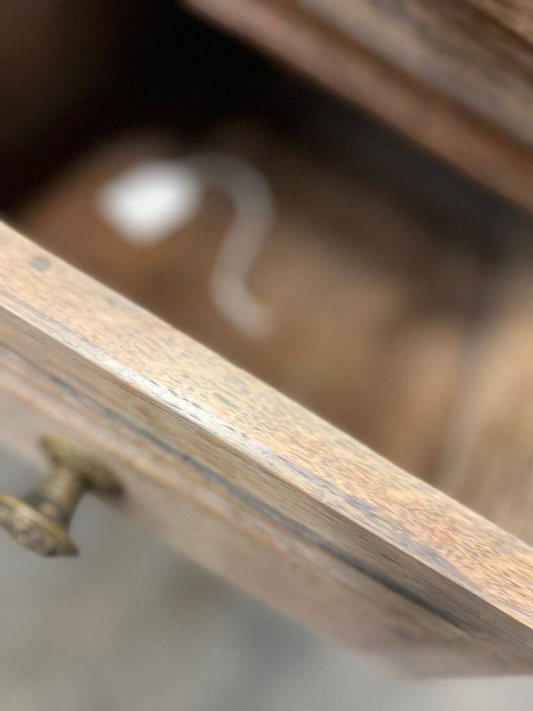 Antique wooden desk/side table with drawers