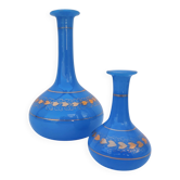 Pair of opaline vases, Baccarat, Napoleon III