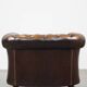 Classic Genuine Leather English Chesterfield Armchair in Good Condition