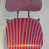 Pair of stackable steel tube chairs