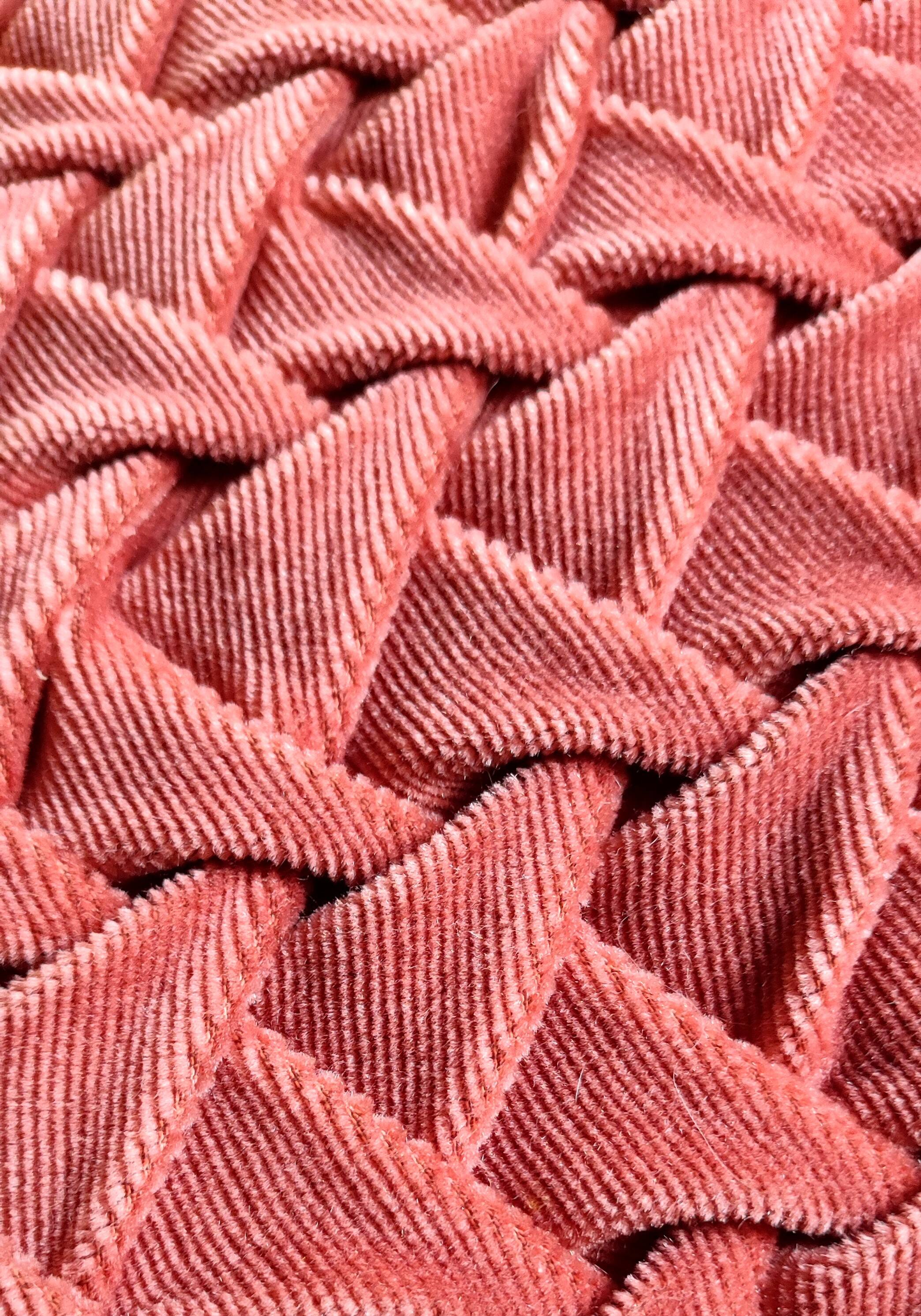 Pleated draped velvet cushion