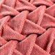 Coussin en velours drapé plissé