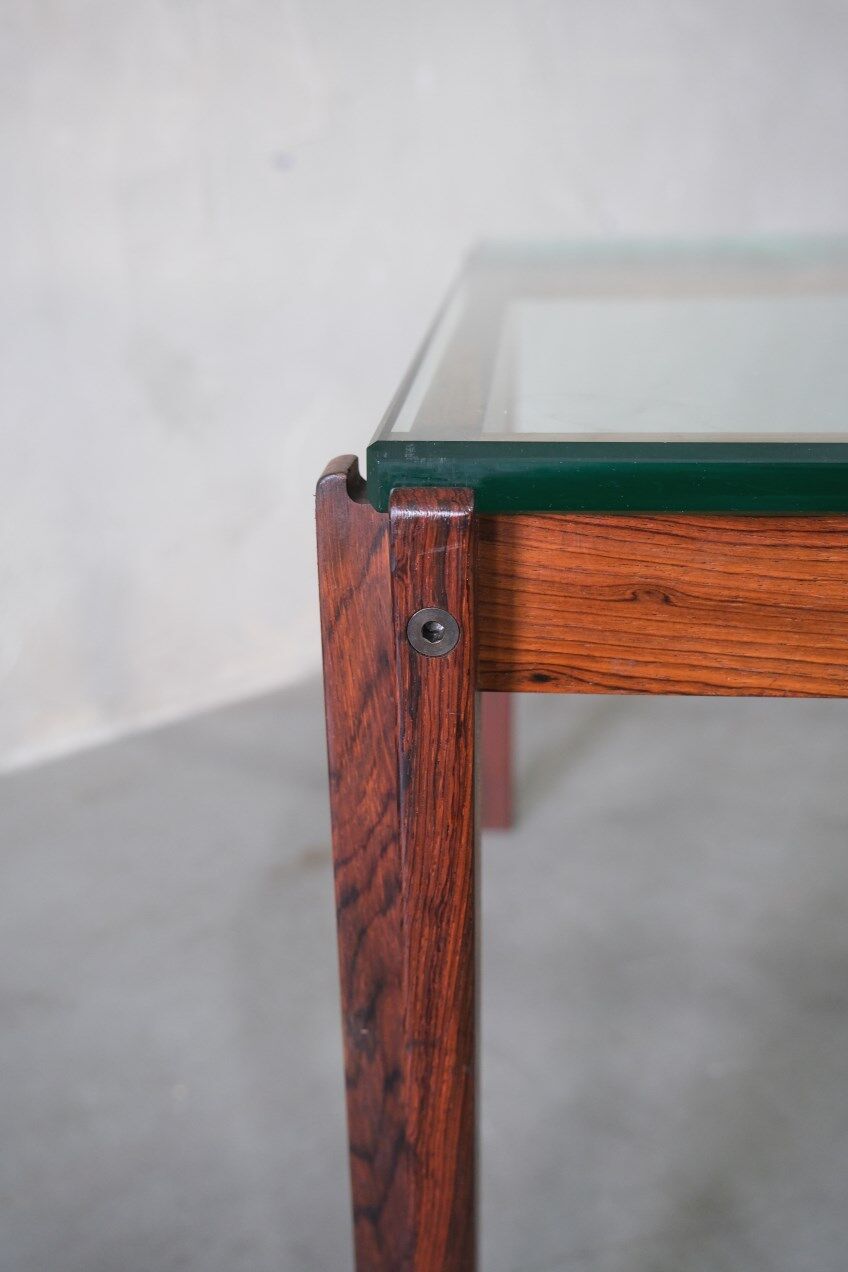 Danish Minimalist Rosewood Coffee Table, 1960s