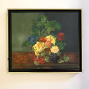 Framed antique oil painting