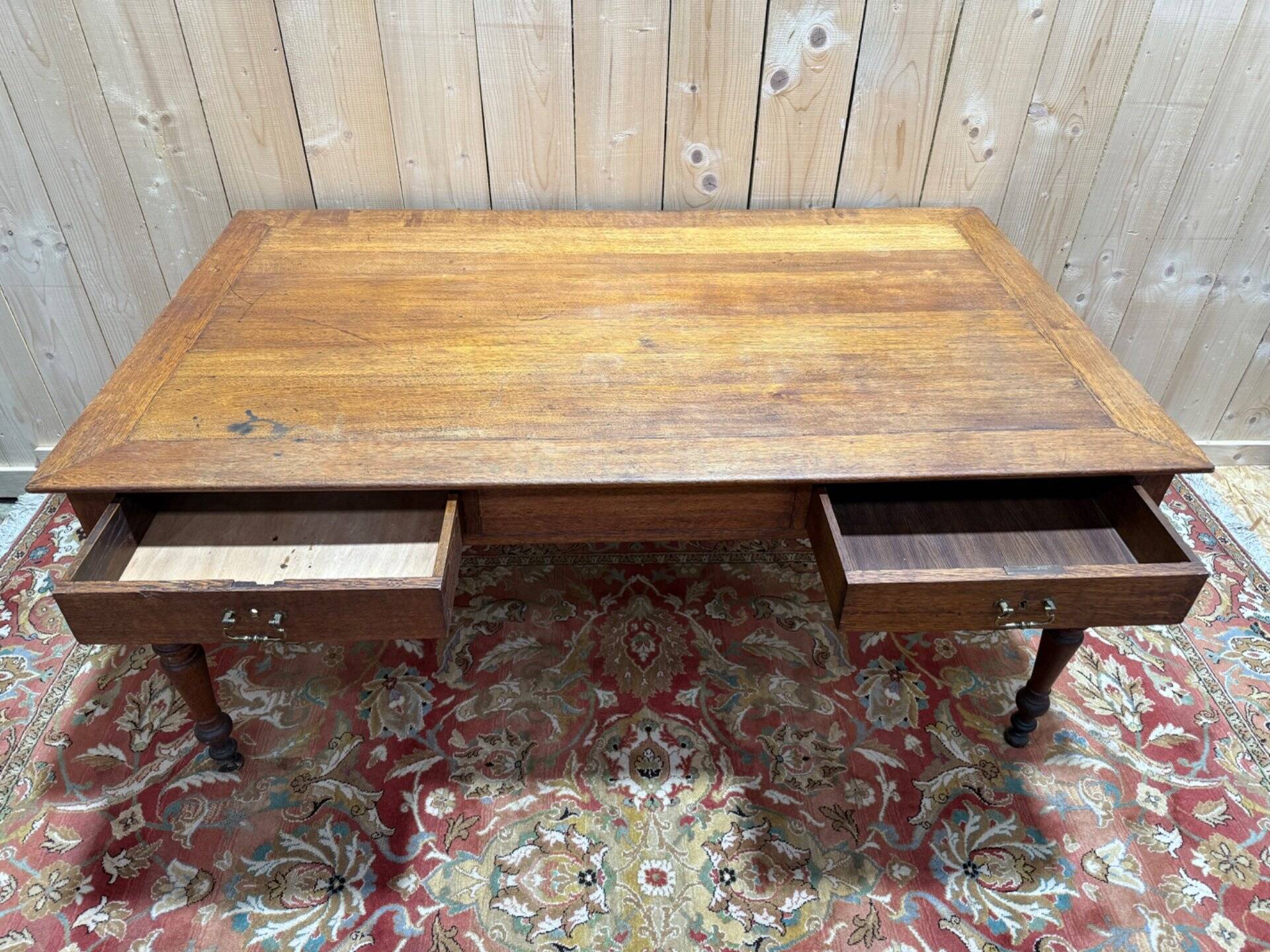 Table de ferme - Bureau en chêne massif époque Louis Philippe