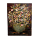 Painting vase with bouquet of flowers