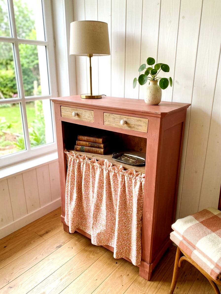 Very terracotta to curtain