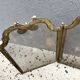 Antique brass fireplace screen from the 1920s, 4-panel fireplace screen
