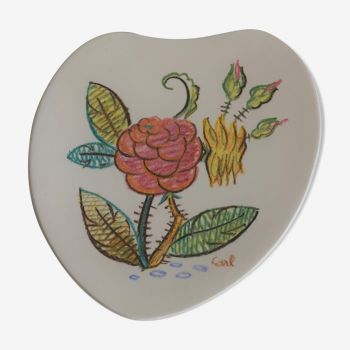 Hand-painted and signed ceramic plate