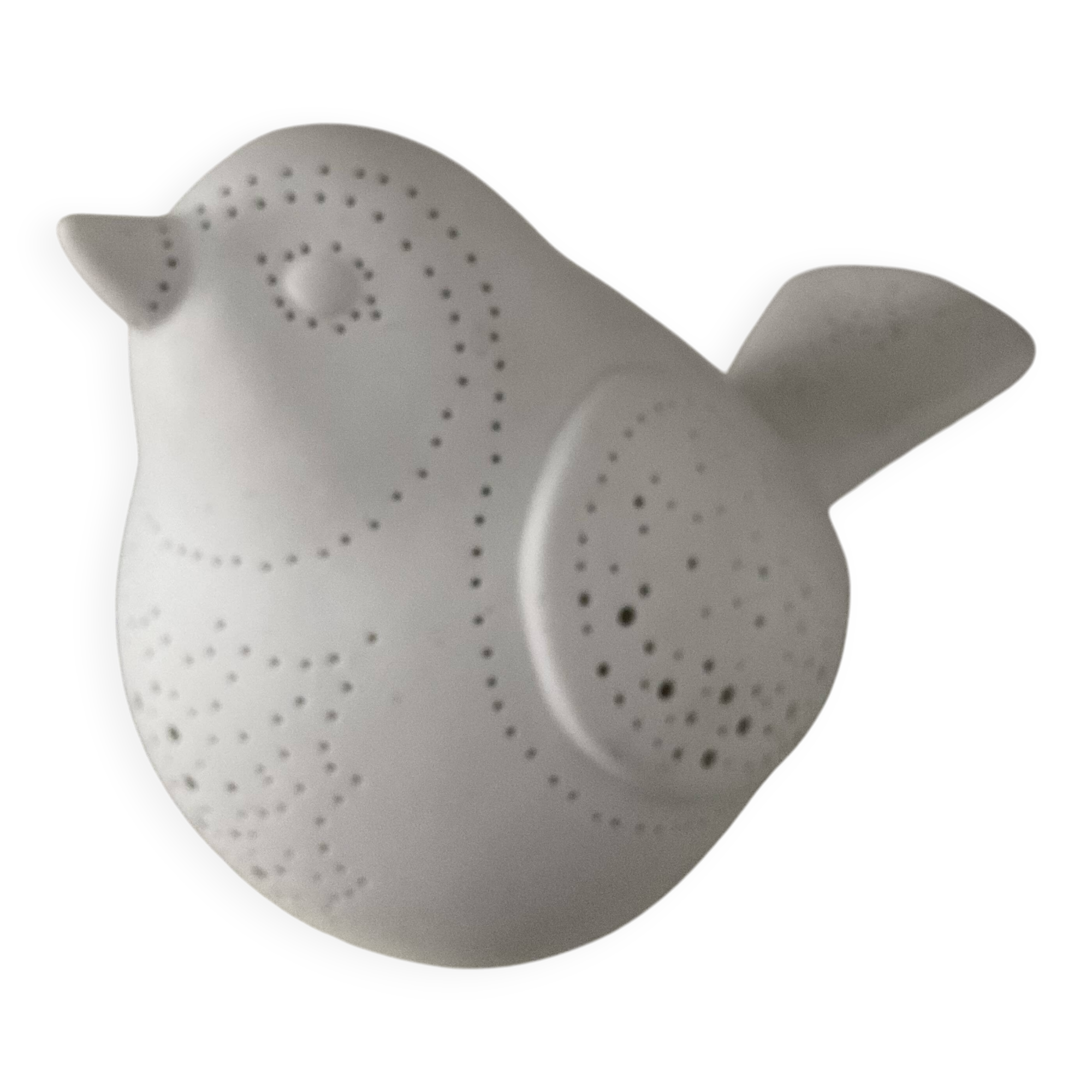 Lampe oiseau en porcelaine de biscuit