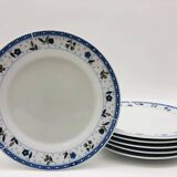 6 Assiettes à dessert en porcelaine « Chriss G. Collection ».