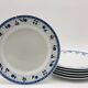 6 “Chriss G. Collection” porcelain dessert plates.