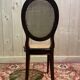 Set of 6 Louis XVI style medallion chairs in mahogany and cane