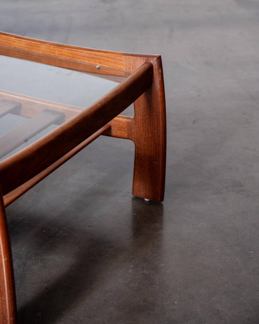 Square teak table