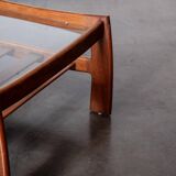 Square teak table