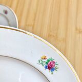 6 dessert plates demi-porcelaine Lunéville