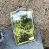 Beveled barber mirror