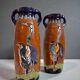 Pair of Art Deco Amphora Vases – Bohemia 1920s – Birds – 38 cm
