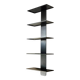 Brown lacquered welded steel wall shelf - Sleek / minimalist design
