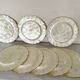 Assiettes nacre et laiton