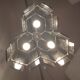 Mid-Century Suspension in Smoked Glass and Chrome Metal, Veca Style