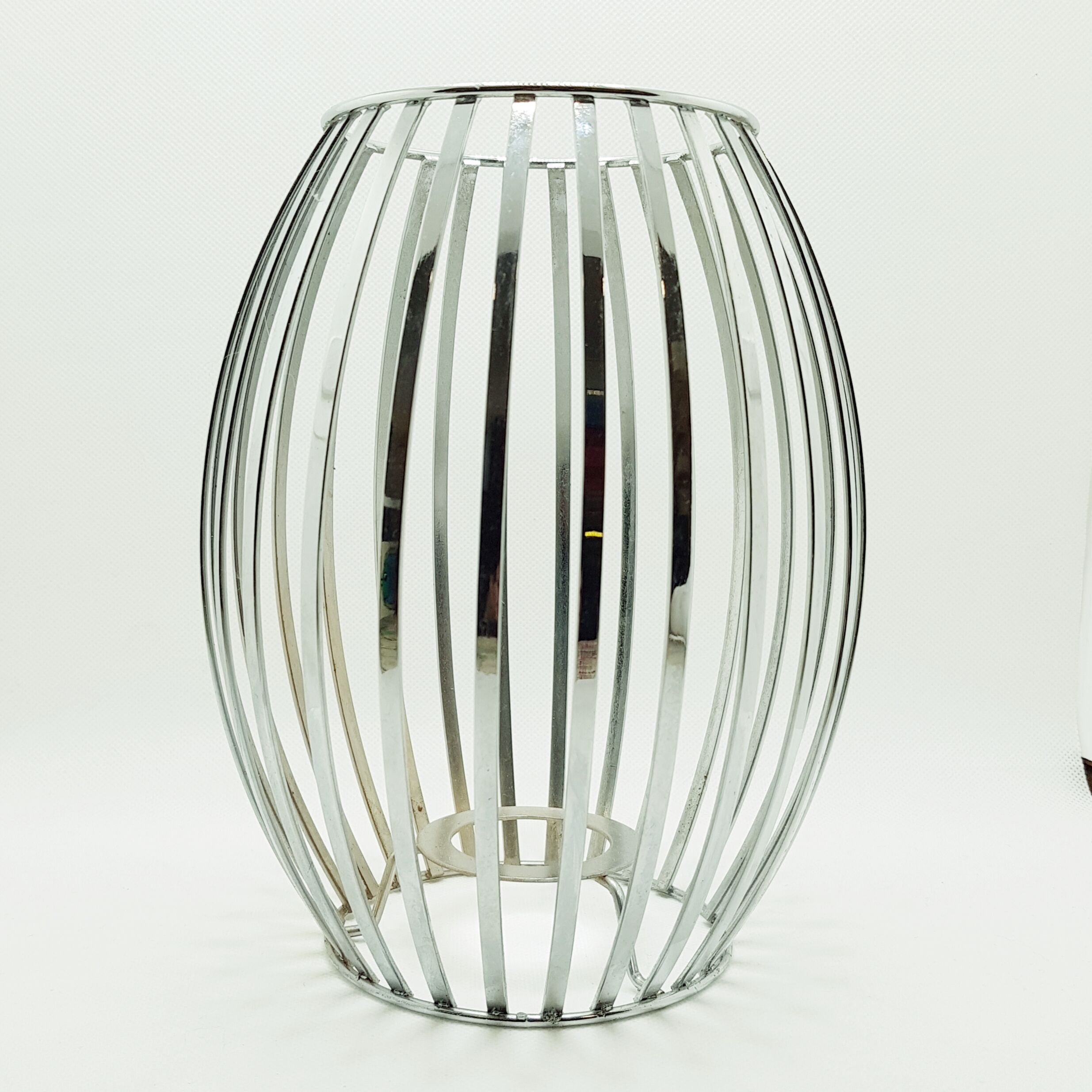 Abat-jour ovale chromé