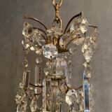 Crystal tassel chandelier signed Baccarat