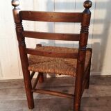 Wooden chair and straw