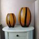 Set of 2 Italian lamps in Volux glass, 80s