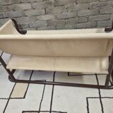 Tubular two-seater bench from the 1970s.