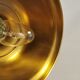 Small golden Danish hanging lamp in metal and brass.