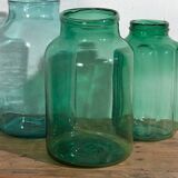 Antique green bottles (c.1920). 3-piece set #7