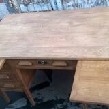 Minister's desk in solid raw oak from the 1930s