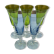 5 colorful champagne flutes