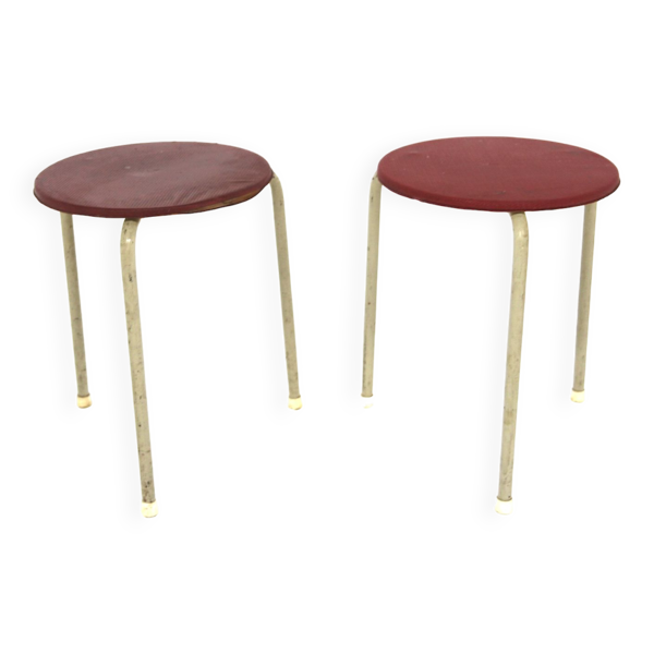 set de 2 tabourets en métal, Suède, 1950 — Beyit