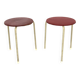 set of 2 metal stools, Sweden, 1950