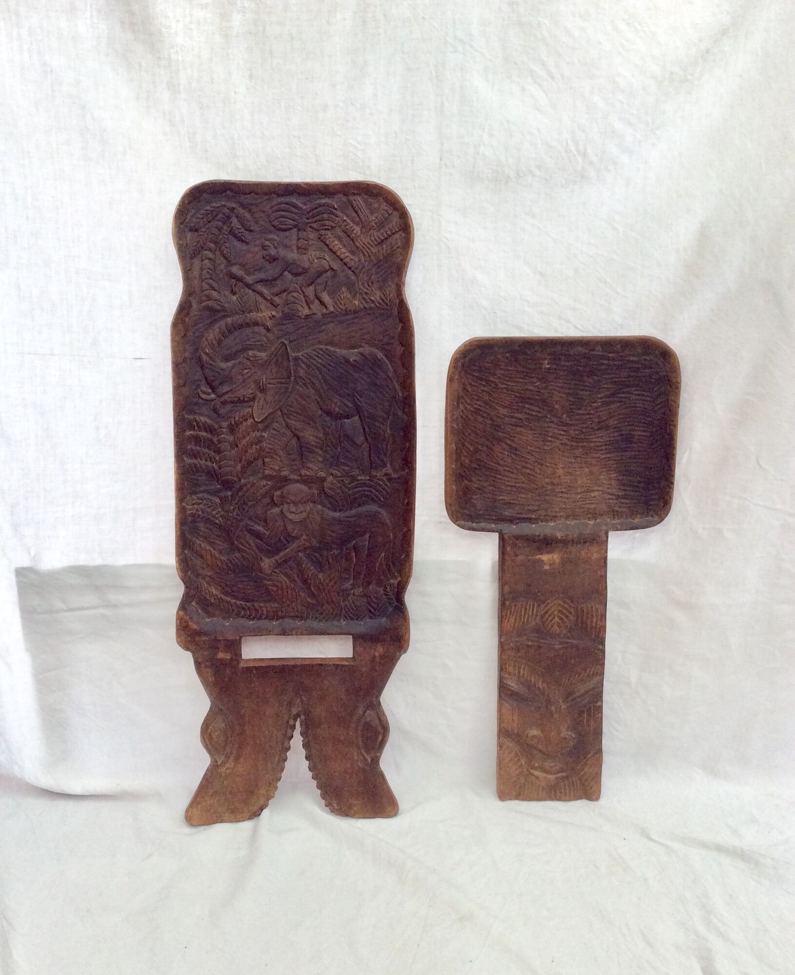 African carved wooden stool works around the 1940s