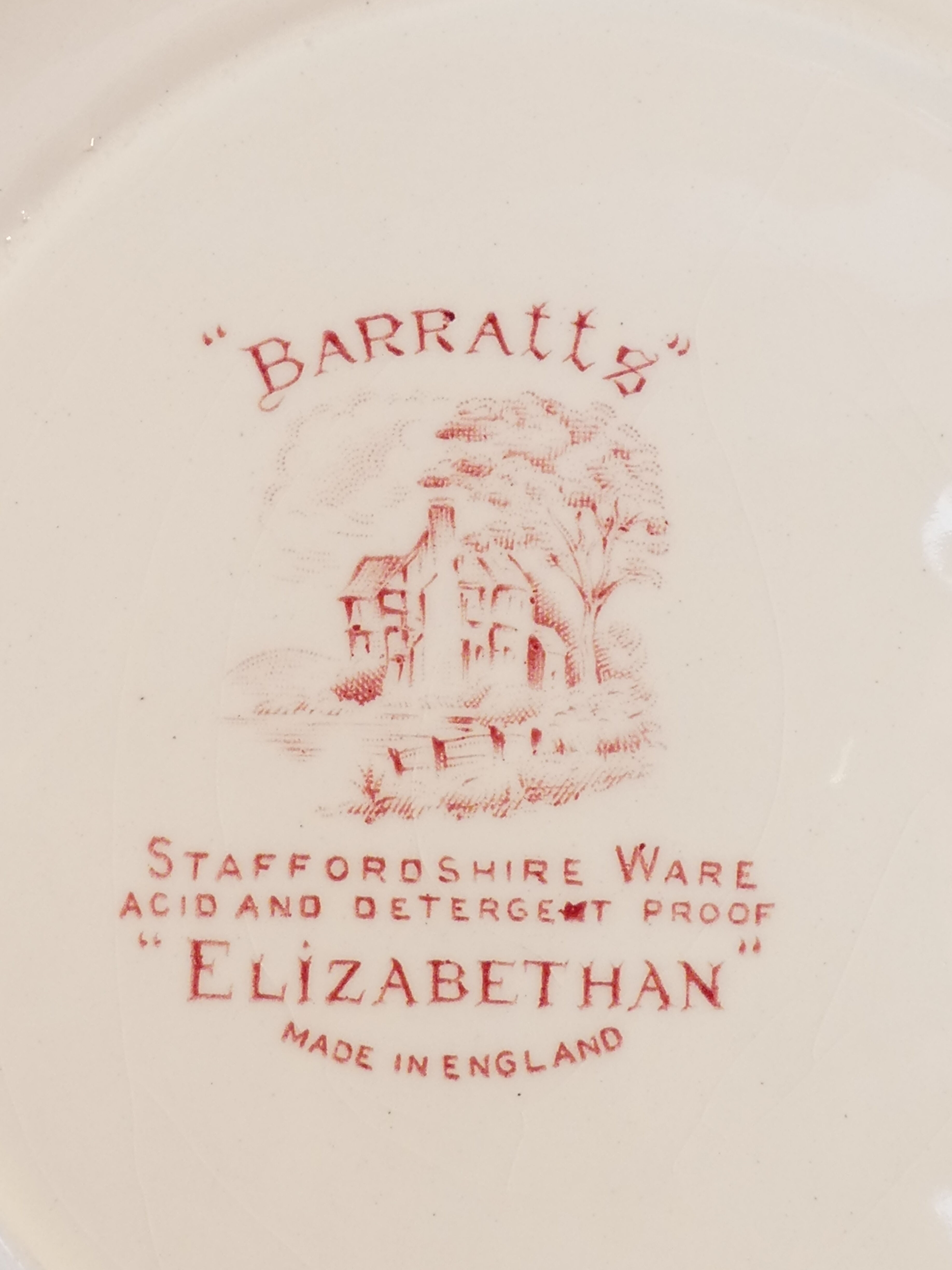 6 assiettes creuses barrats staffordshire made in england elizabethan