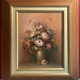 painting Oil on canvas Still life vase with bouquet of flowers, signed